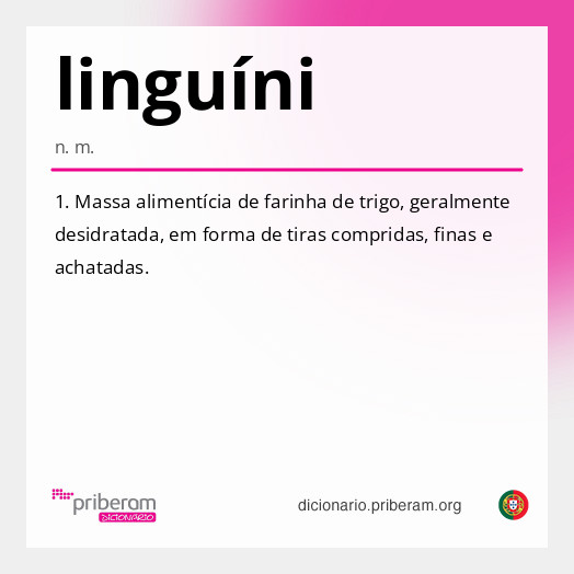 Significado de linguíni