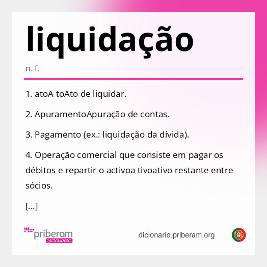 Significado de liquidação