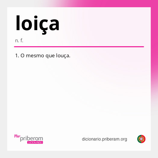 Significado de loiça