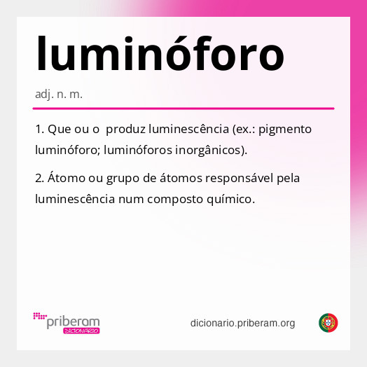 
   Significado de luminóforo
