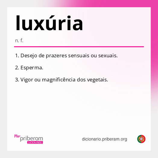 
   Significado de luxúria
