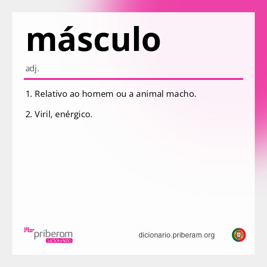 Significado de másculo