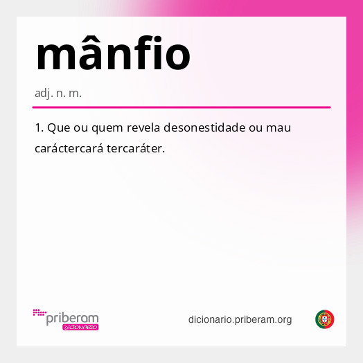 Significado de mânfio