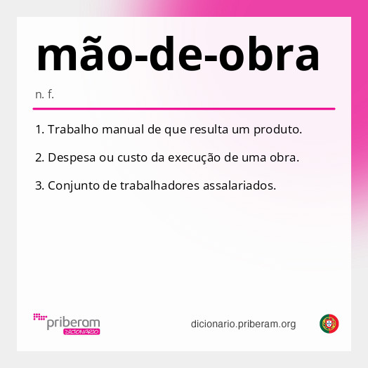 Significado de mão-de-obra