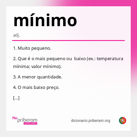 Significado de mínimo