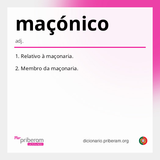 
   Significado de maçónico