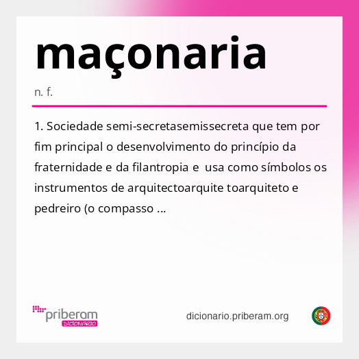 Significado de maçonaria