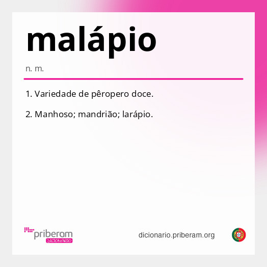 
   Significado de malápio