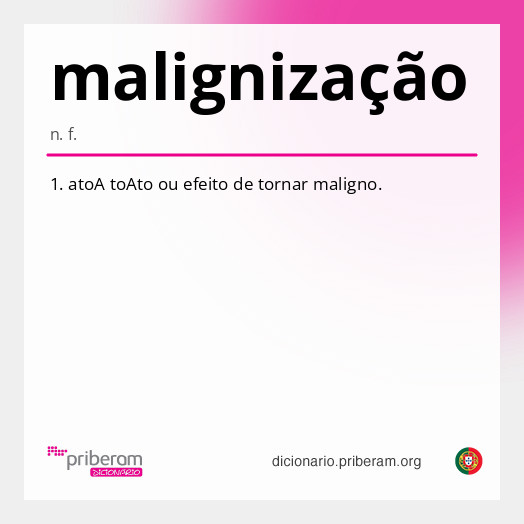 Significado de malignização