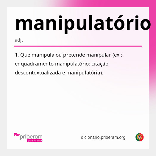 Significado de manipulatório