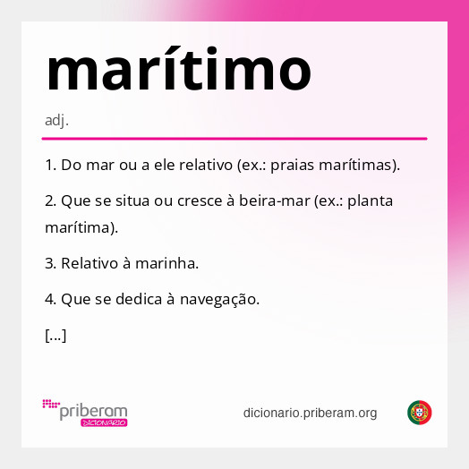 
   Significado de marítimo