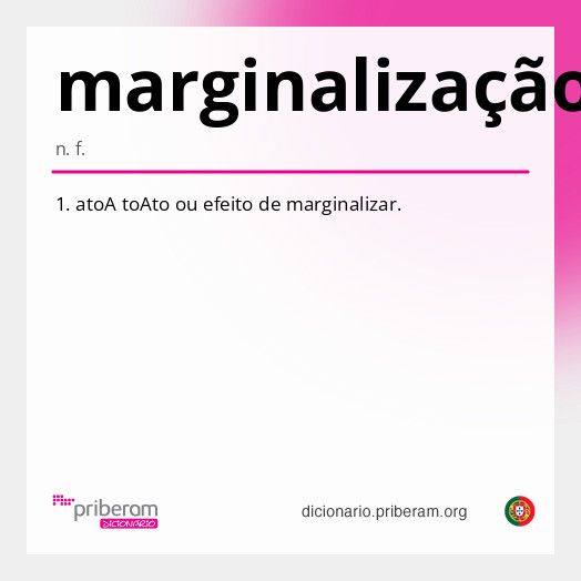 Significado de marginalização