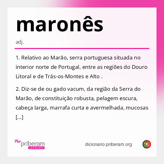 Significado de maronês
