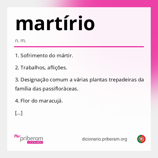 
   Significado de martírio