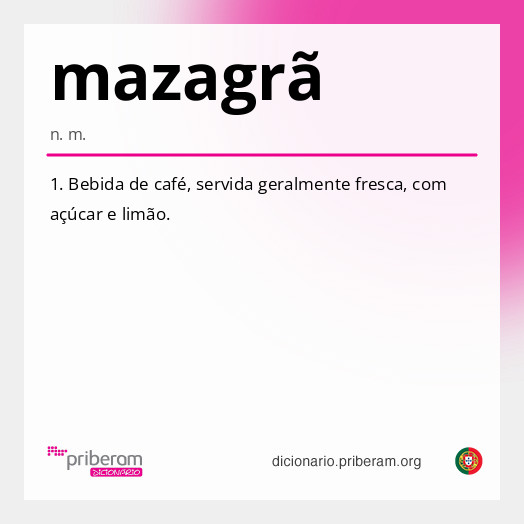 Significado de mazagrã