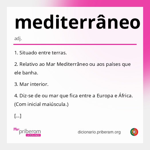 Significado de mediterrâneo