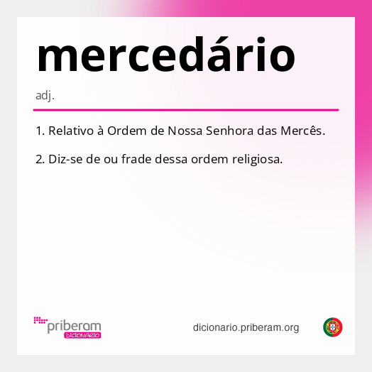 
   Significado de mercedário