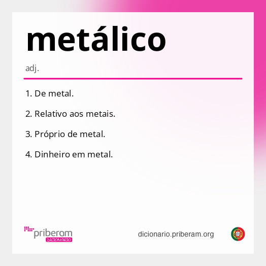 Significado de metálico