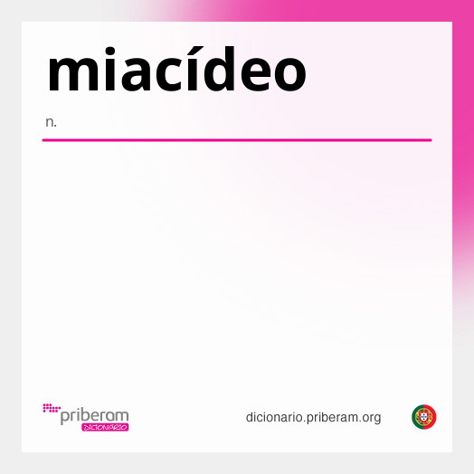 Significado de miacídeo