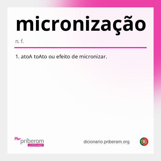 Significado de micronização