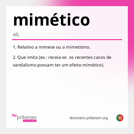 Significado de mimético