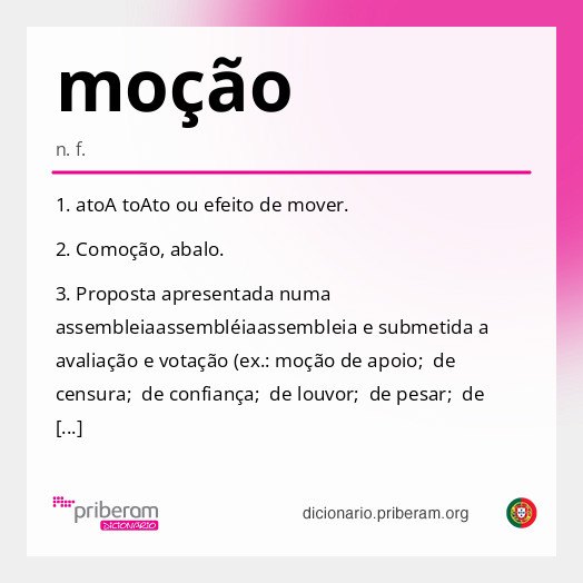Significado de moção
