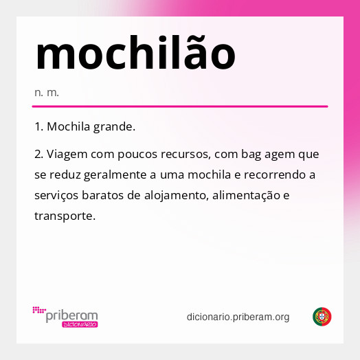 Significado de mochilão