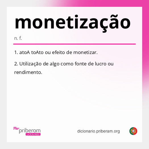Significado de monetização