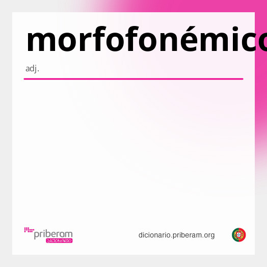 Significado de morfofonémico