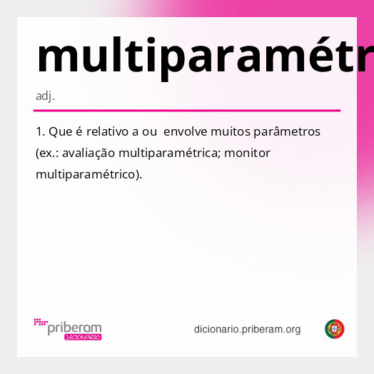 Significado de multiparamétrico
