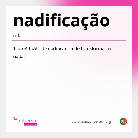 Significado de nadificação