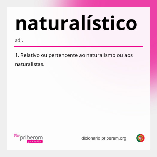 Significado de naturalístico