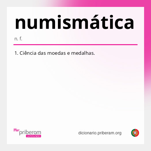Significado de numismática