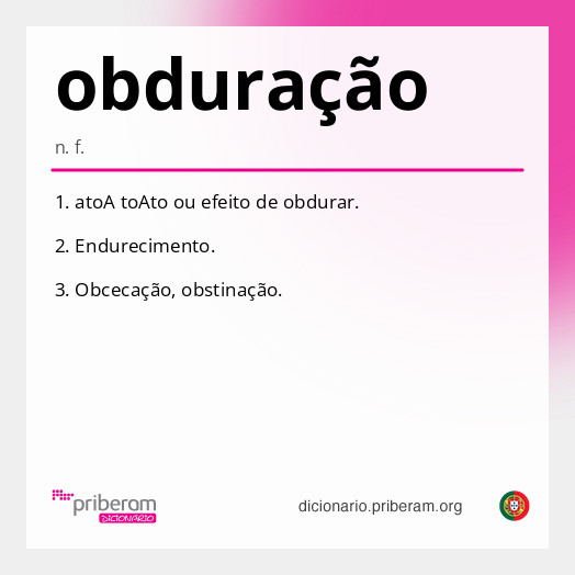 Significado de obduração