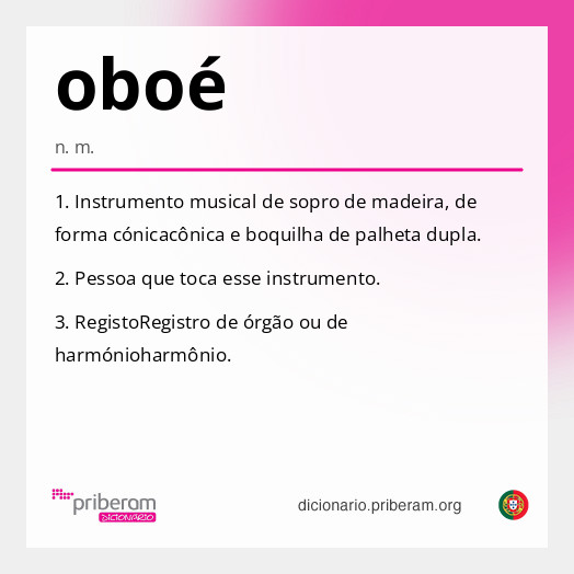 Significado de oboé