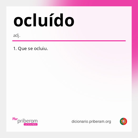 Significado de ocluído