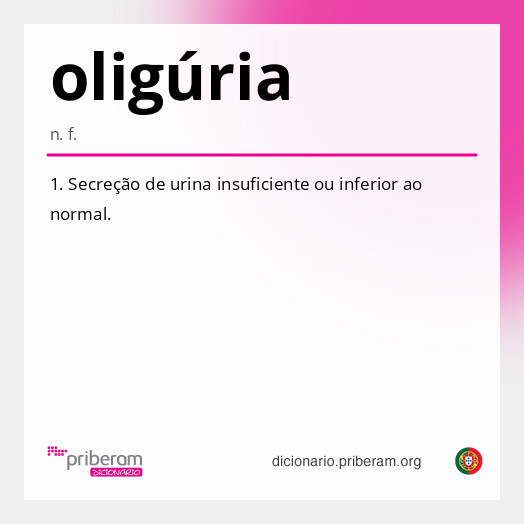 Significado de oligúria