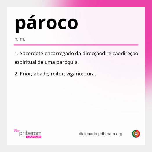 Significado de pároco