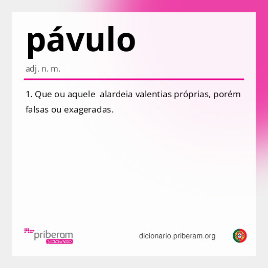 Significado de pávulo
