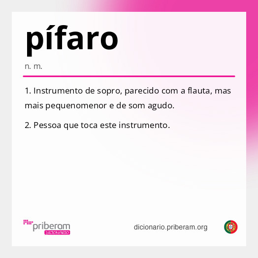 Significado de pífaro