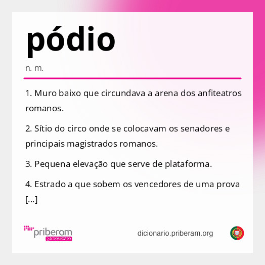 Significado de pódio