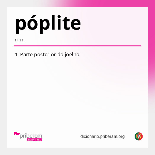 Significado de póplite