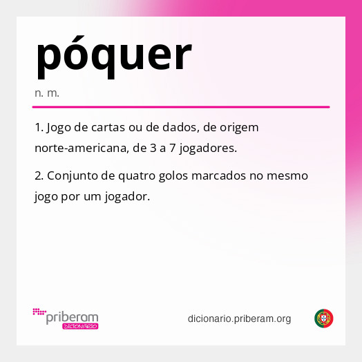 Significado de póquer