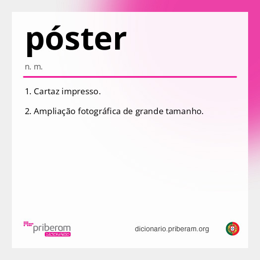 Significado de póster