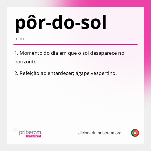 Significado de pôr-do-sol
