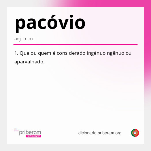 Significado de pacóvio