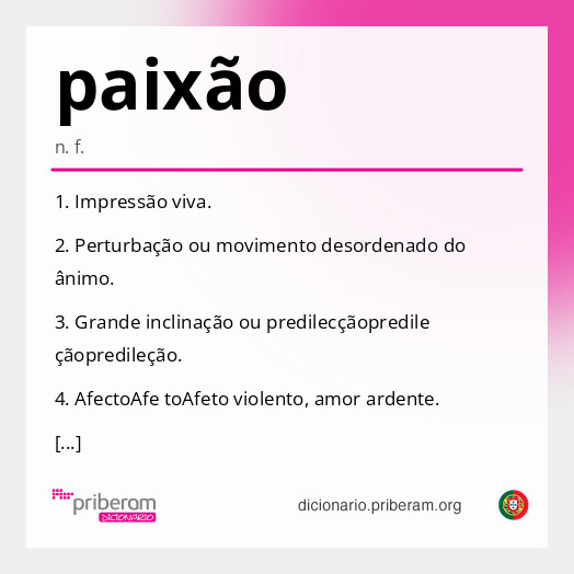 Significado de paixão