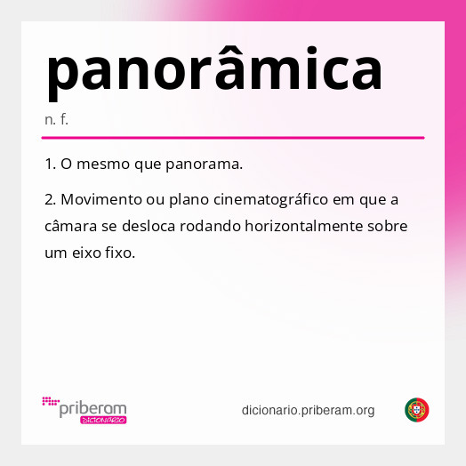 
   Significado de panorâmica
