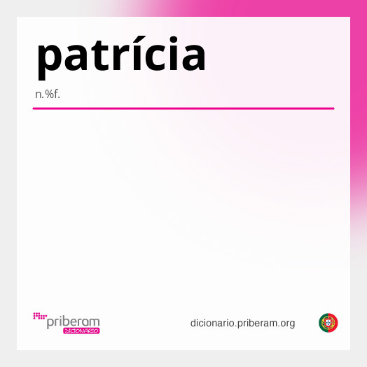 Significado de patrícia