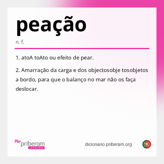 Significado de peação
